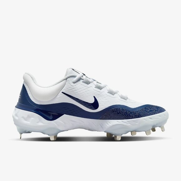 Nike Alpha Huarache Elite 4 Low Baseball Cleats White Navy FD2745-103 Mens Sz 13 - Picture 4 of 7